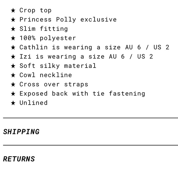 NWOT Princess Polly Raeleen Top Brown - Picture 5 of 10